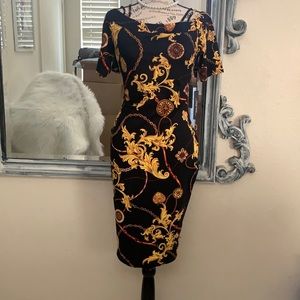 SXY Chain Print Dress